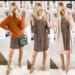 Leopard Babydoll dress. As seen on Loverly Grey!